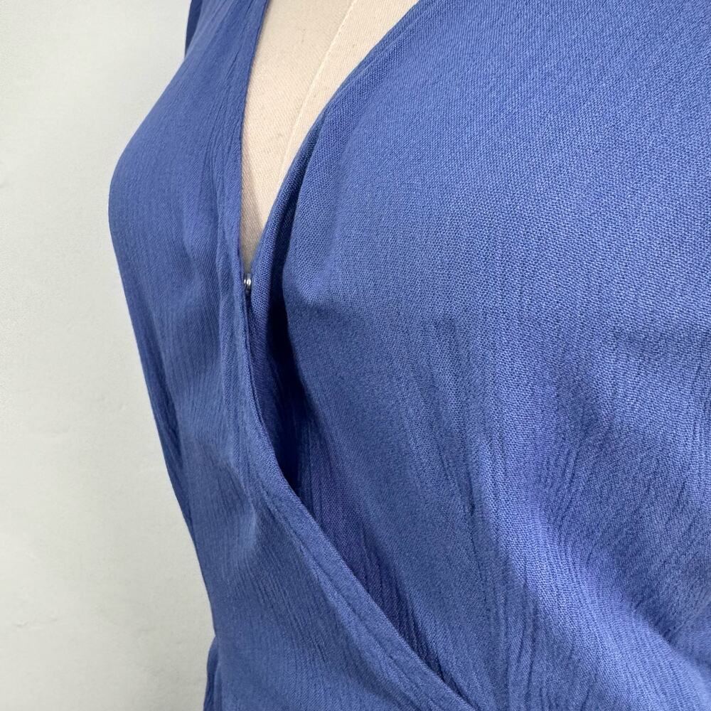 NWT Lulu's Heart of Marigold Dress Blue Wrap Maxi Gauzey Bridesmaid Party Size S - Picture 8 of 14